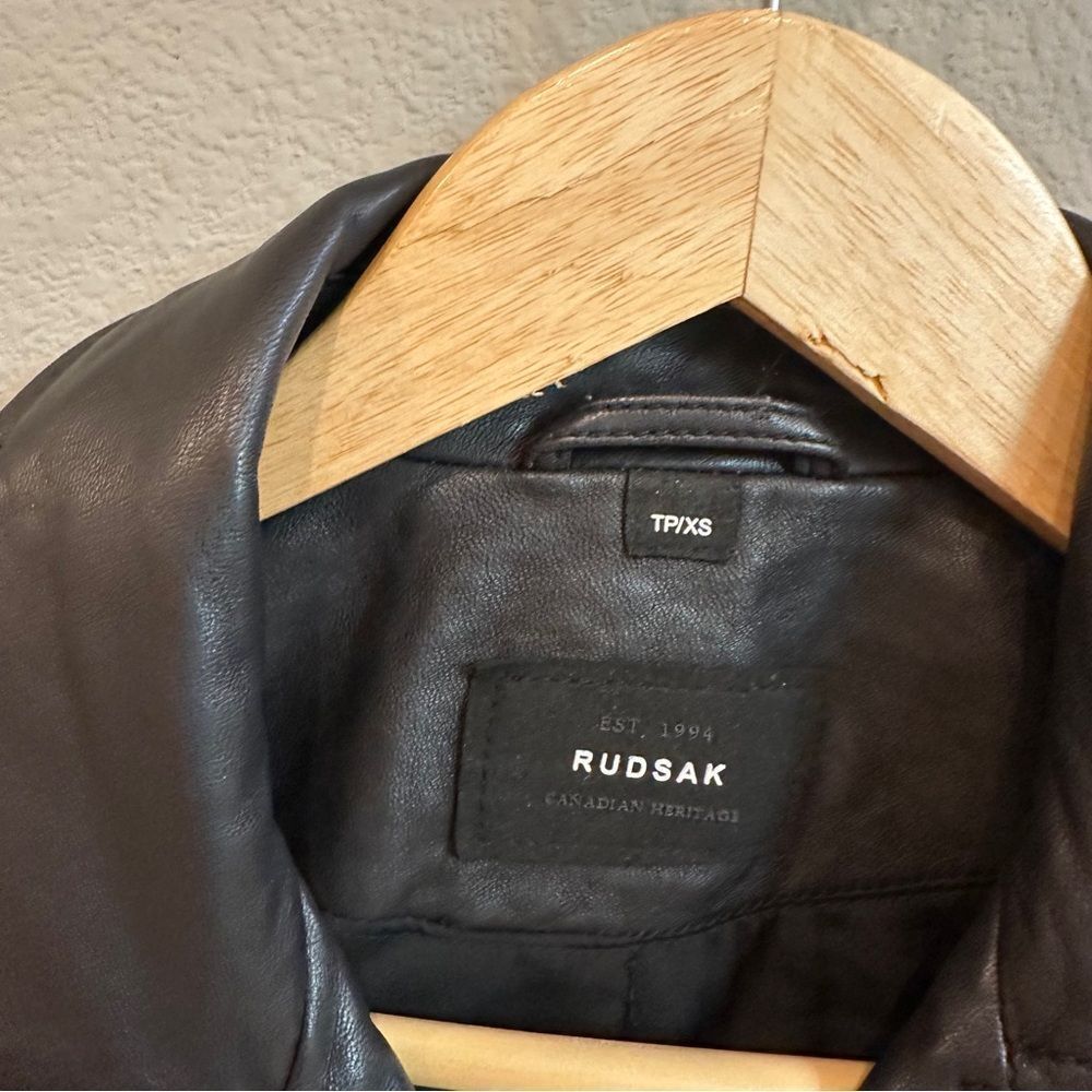 Rudsak | XS | black cropped leather jacket - Picture 3 of 14